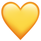 Smiley cœur jaune - Snapchat